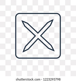 Remove vector outline icon isolated on transparent background, high quality linear Remove transparency concept can be used web and mobile