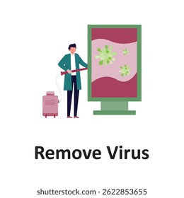 Remove virus Vector illustration which can easily modify or edit which can easily modify or edit

