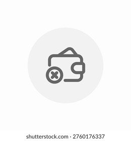remove wallet icon sign vector