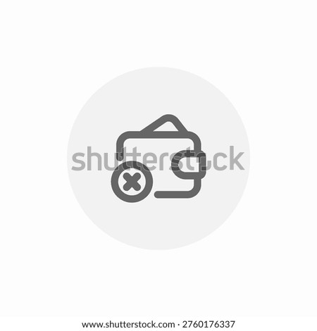 remove wallet icon sign vector