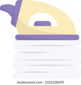 remove wrinkles and unwanted creases from fabric vector icon design, Housekeeping symbol, Office caretaker sign, Professional cleaner equipment stock illustration, Ironing the stack of textile concept