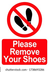 Remove Your Shoes Vector Illustration