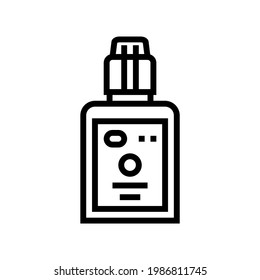 remover for eyelashes line icon vector. remover for eyelashes sign. isolated contour symbol black illustration