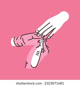 Removing gel polish color line icon. Nail service. Beauty industry. 