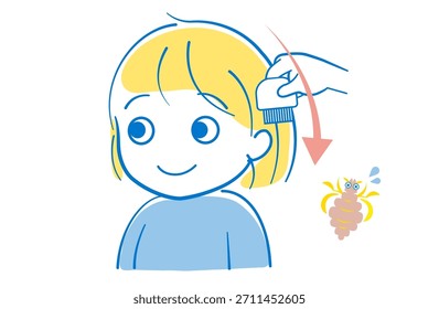 Eliminar los piojos de la cabeza con un peine