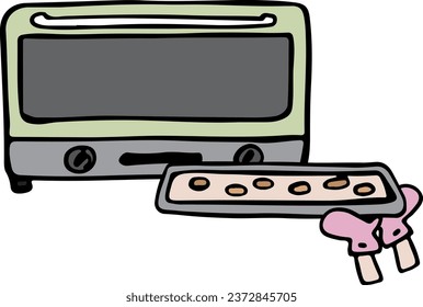 Extracción y colocación de productos horneados en el horno tostador
