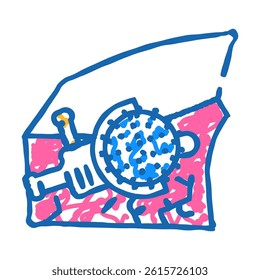 removing scratches doodle icon sketch vector. removing scratches sign. isolated symbol illustration