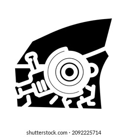 removing scratches glyph icon vector. removing scratches sign. isolated contour symbol black illustration