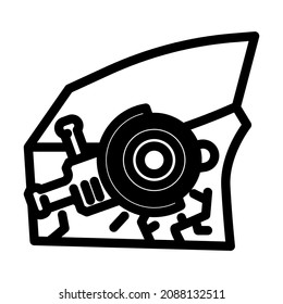 removing scratches line icon vector. removing scratches sign. isolated contour symbol black illustration