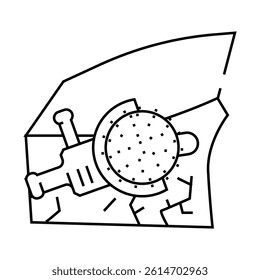 removing scratches line icon vector. removing scratches sign. isolated contour symbol black illustration