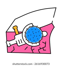 removing scratches line icon vector. removing scratches sign. isolated symbol illustration