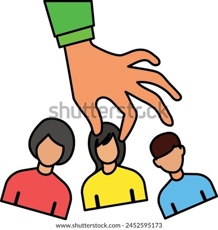 Removing Toxic People from Team concept, dismissal of employee vector icon design, out of work symbol, Layoff sign, Unwaged stock illustration