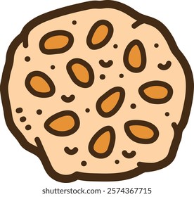 Rempeyek vector doodle illustration and graphic