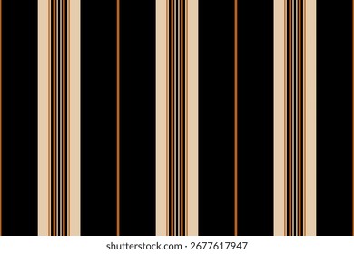 Linien nahtloses Muster, ornamentale Textur vertikalen Hintergrund. Findische Streifen Textilgewebe Vektor in schwarzen und hellen Farben Palette.