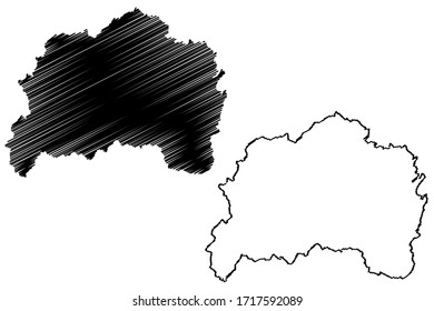 Remscheid City (Federal Republic of Germany, North Rhine-Westphalia) map vector illustration, scribble sketch City of Remscheid map