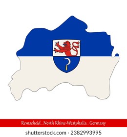 Remscheid Flag - North Rhine-Westphalia,Germany (EPS)