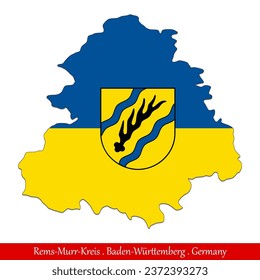 Bandera de Rems-Murr-Kreis - Baden-Württemberg, Alemania (EPS)