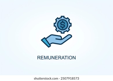 Remuneration vector or logo sign symbol illustration