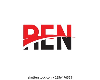 REN Letter Initial Logo Design Vector Illustration