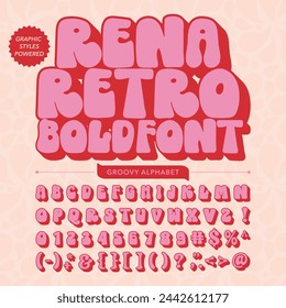 Rena Retro Vintage Display negrita alfabeto de fuentes