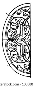 Renaissance Elliptic Panel is a German design block found on a book-cover, vintage line drawing or engraving illustration.