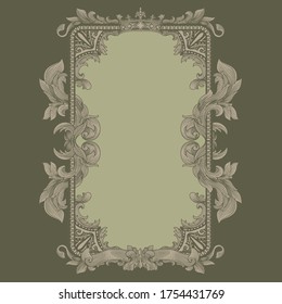 renaissance heraldry. flora ornament background
