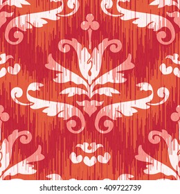 Renaissance ornament botanical damask pattern seamless vector background tile