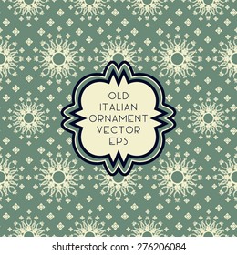 Renaissance seamless ornament. Vector illustration.