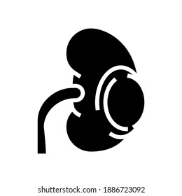 Renal Cyst Glyph Icon Vector. Renal Cyst Sign. Isolated Contour Symbol Black Illustration