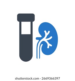 Renal Function Test Icon Isolated On White Background