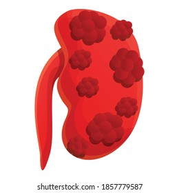 Renal kidney icon. Cartoon of renal kidney vector icon for web design isolated on white background