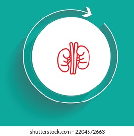 Renal Medicine Treatment Recovery Plan Icon Vector Design