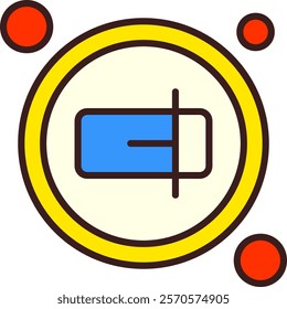Rename Button Filled Style Icon Design