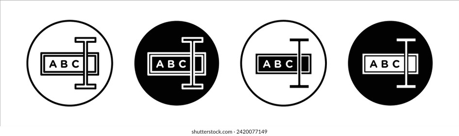 Rename flat line icon set. Rename Thin line illustration vector
