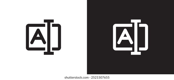 Rename flaticon. Simple icon for rename, Tool document flat icon. Document options icon. File options icon. Sign in vector tool on black and white background. Eps10