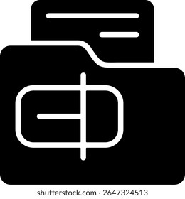 Rename Folder Modern Black Icon Design