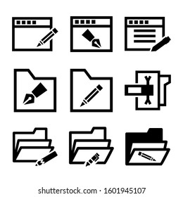 rename icon isolated sign symbol vector illustration - Collection of high quality black style vector icons
