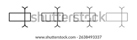 Rename icon Outline sign symbol set