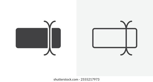 Rename icon. outlined vector style.