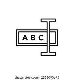 Rename icon Simple thin line flat symbol