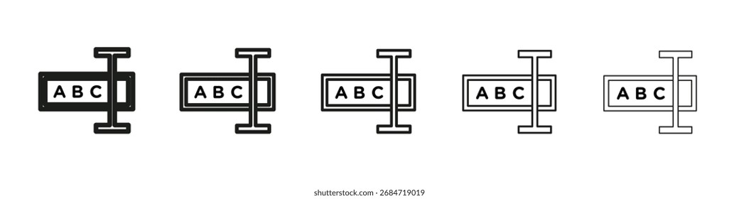 Cambiar el nombre del icono Vector esquema conjunto signo de ilustración