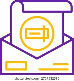 Renombrar línea Línea de Vector de dos colores Diseño de icono de Vector de dos colores