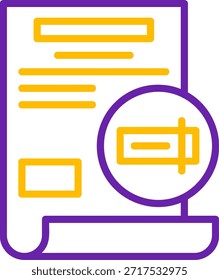 Renombrar línea Línea de Vector de dos colores Diseño de icono de Vector de dos colores