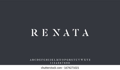 Renata. The Luxury Elegant Royal Font Alphabet Vector Set