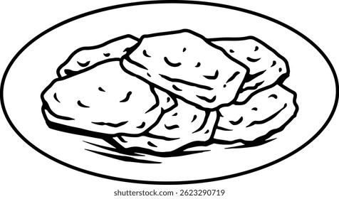 Rendang Indonesian Local Foods Illustration