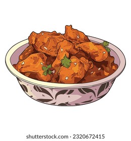 Rendang is which originated from Padang Sumatera Indonesia vector art