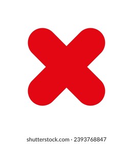 render cross icon. Vector illustration. EPS 10.
