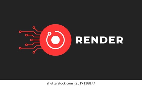 Render cryptocurrency logo vector illustration for background or banner