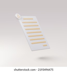 Render documents personal data. Vector illustration.