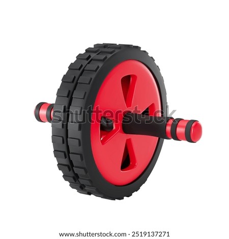 Render icon Abdominal Roller. Vector 3d illustration on isolated white background